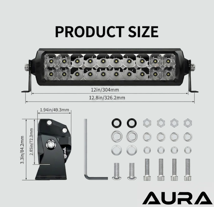 Aura - 10" Dual Row LED Lightbar 100W