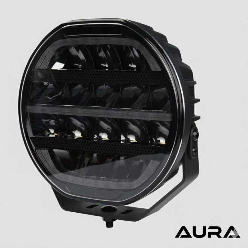 Aura - 7" 80W Round Spot Lamp With DRL
