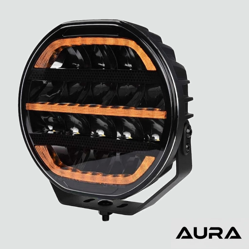 Aura - 7" 80W Round Spot Lamp With DRL