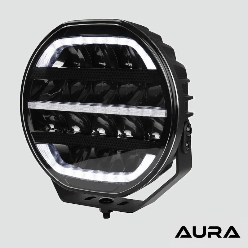 Aura - 7" 80W Round Spot Lamp With DRL