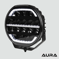 Aura - 7" 80W Round Spot Lamp With DRL