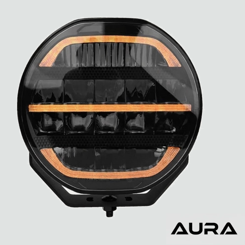 Aura - 7" 80W Round Spot Lamp With DRL