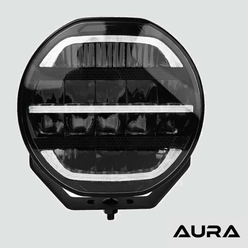 Aura - 7" 80W Round Spot Lamp With DRL